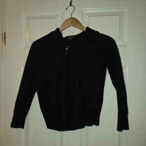 Cashmere Charter Club Luxury Black Cashmere Zip Up Jacket